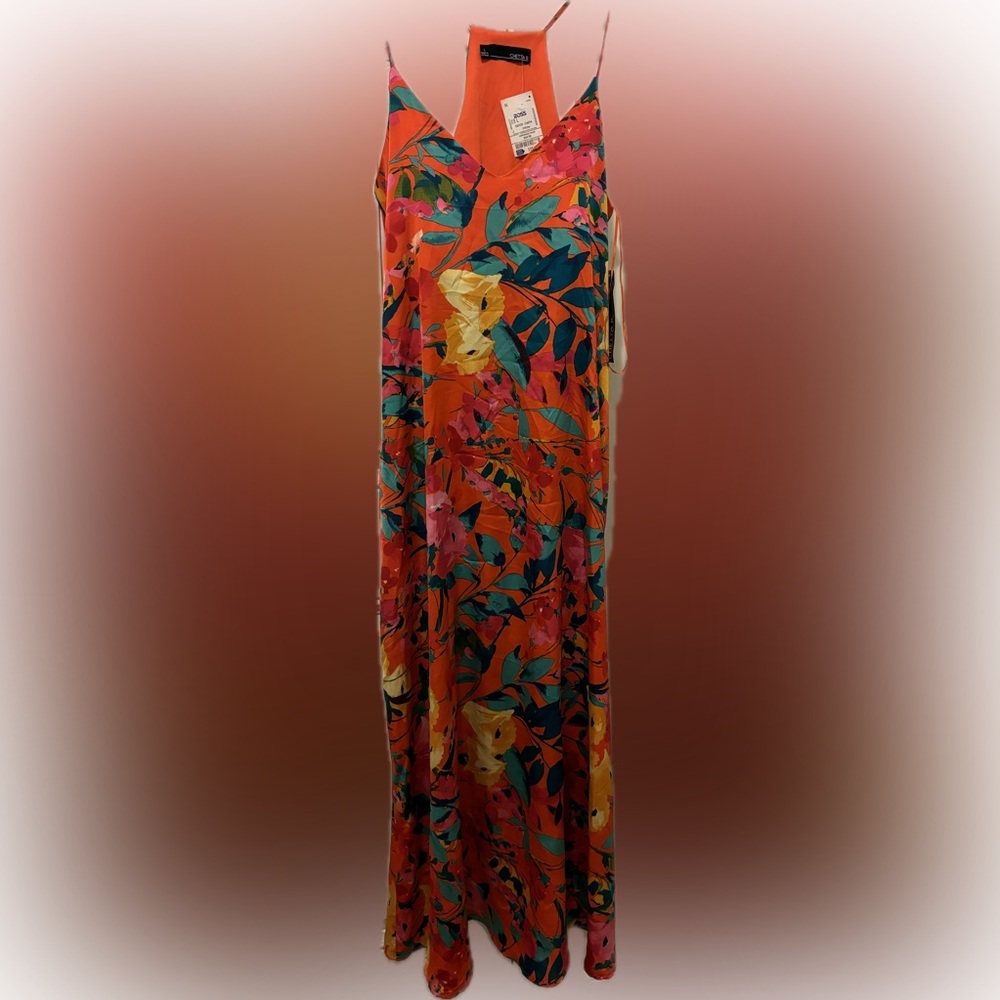 Silk Dress with Thin Straps (x2). New WITH TAGS perfect for spring/summer Large